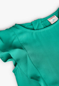Tuta in Crepe per Bambina Verde Acqua Boboli