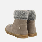 Aside Stivaletto Grigio con Eco-pelliccia Sul Bordo