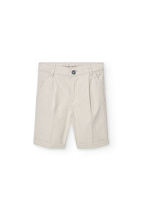 Bermuda di Lino per Bambino e Ragazzo in Colore Beige Boboli