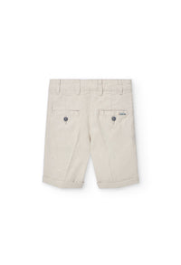 Bermuda di Lino per Bambino e Ragazzo in Colore Beige Boboli