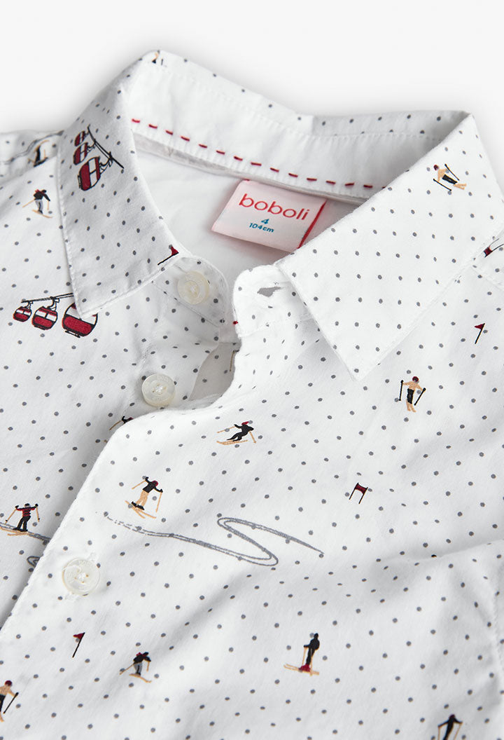 Camicia Popelin Stampato per Ragazzo Boboli