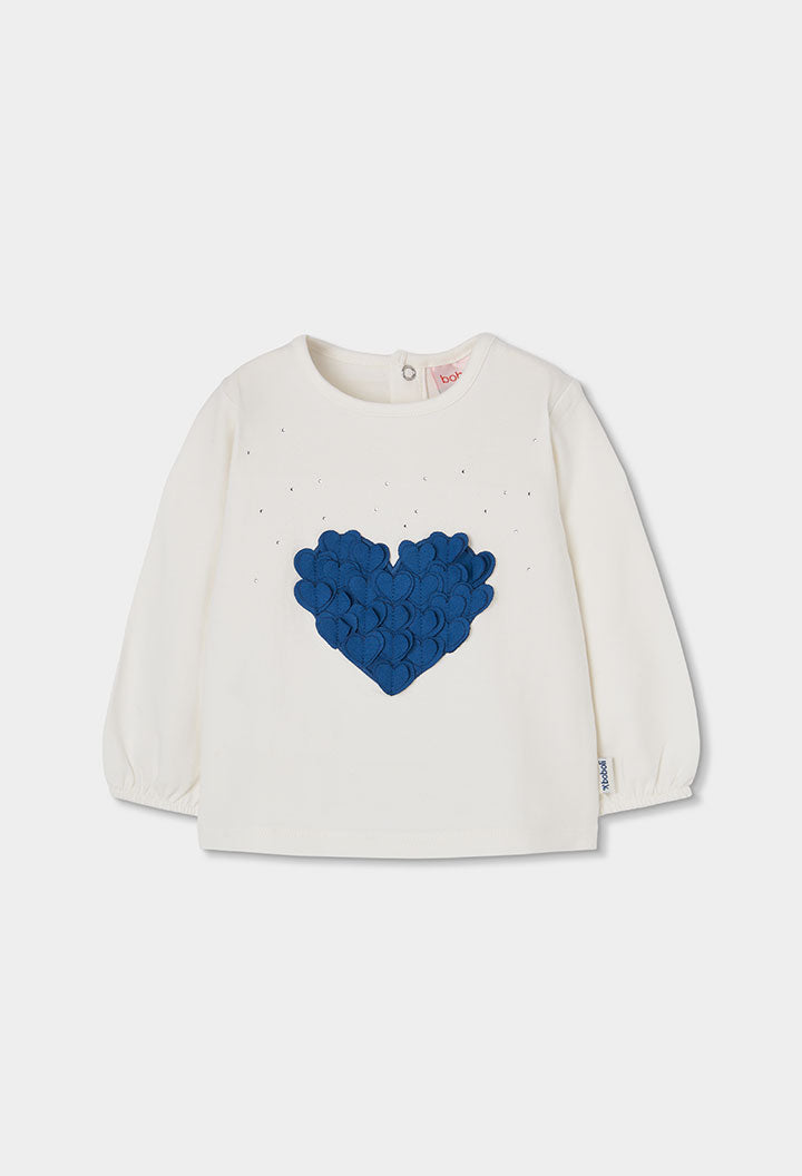 Maglietta Jersey Elastico Bambina Off White Boboli