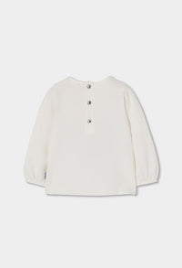 Maglietta Jersey Elastico Bambina Off White Boboli
