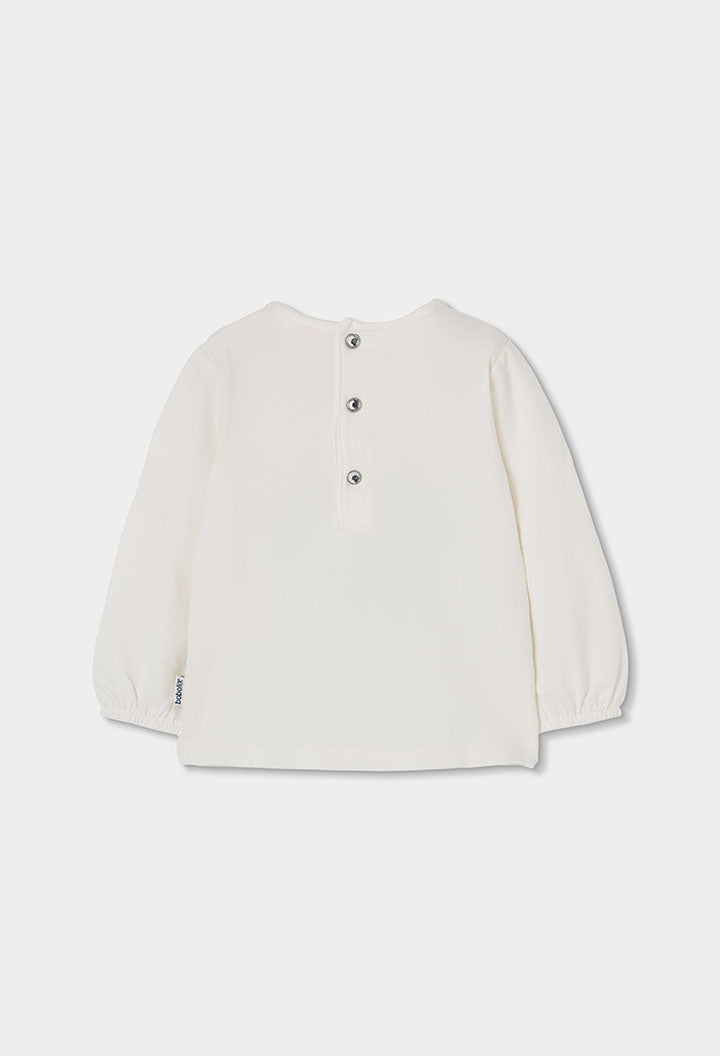 Maglietta Jersey Elastico Bambina Off White Boboli