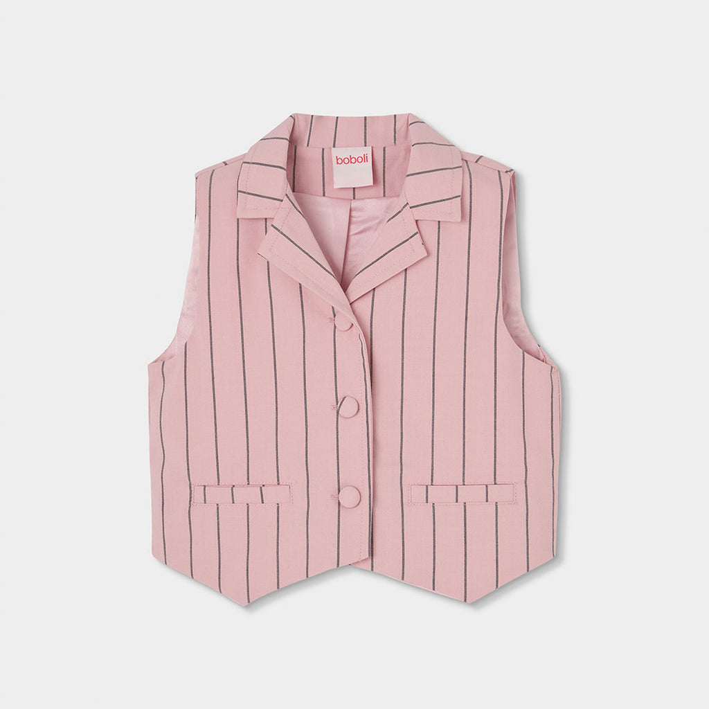 GILET A RIGHE PER RAGAZZA