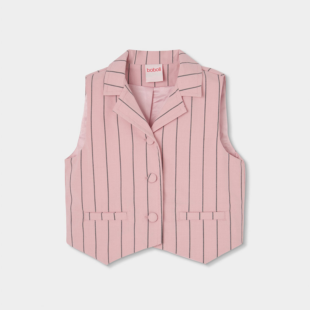GILET A RIGHE PER RAGAZZA