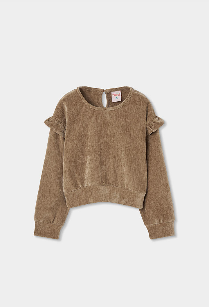 Felpa Ciniglia Ragazza Beige Boboli