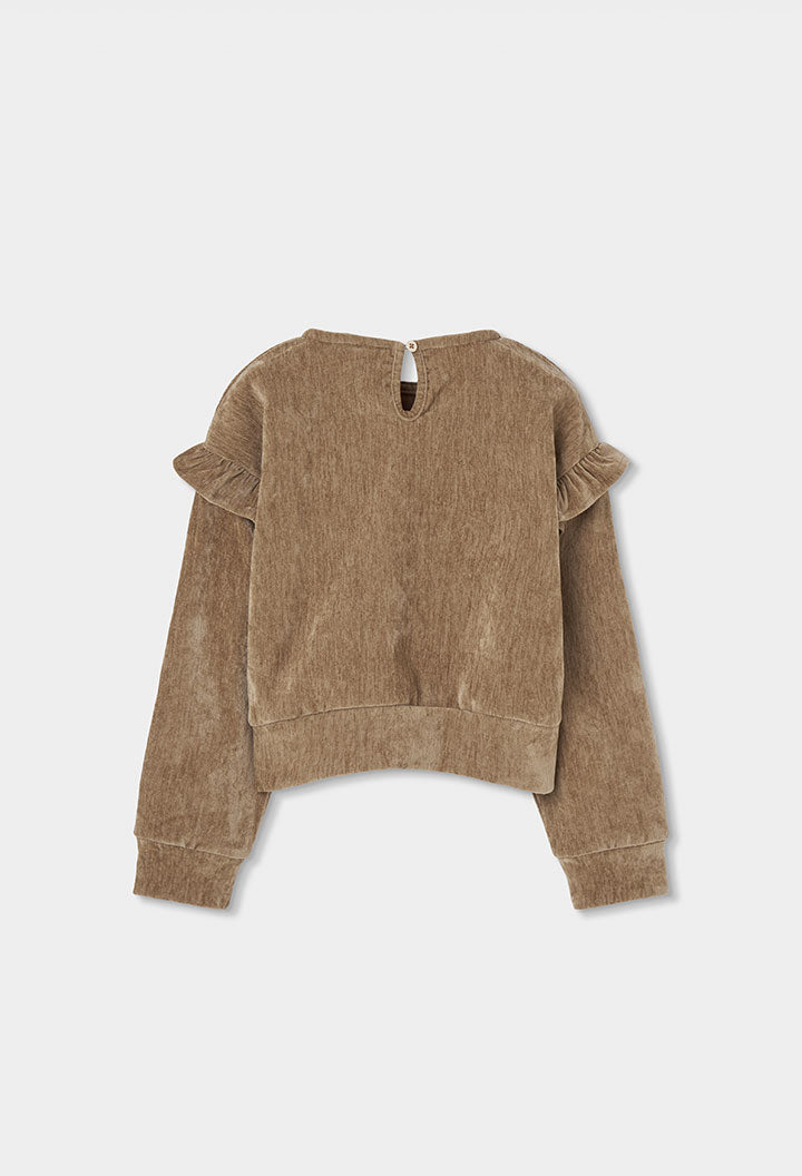 Felpa Ciniglia Ragazza Beige Boboli