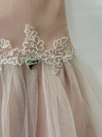 Scamiciato Newborn con Pizzo Applicato - "Est. 97% Pl 3% Sp - Int. " Alice Pi -
