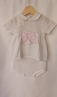 2Pz: Abitino +Coulotte Filo Pappa & Latte - Neonata