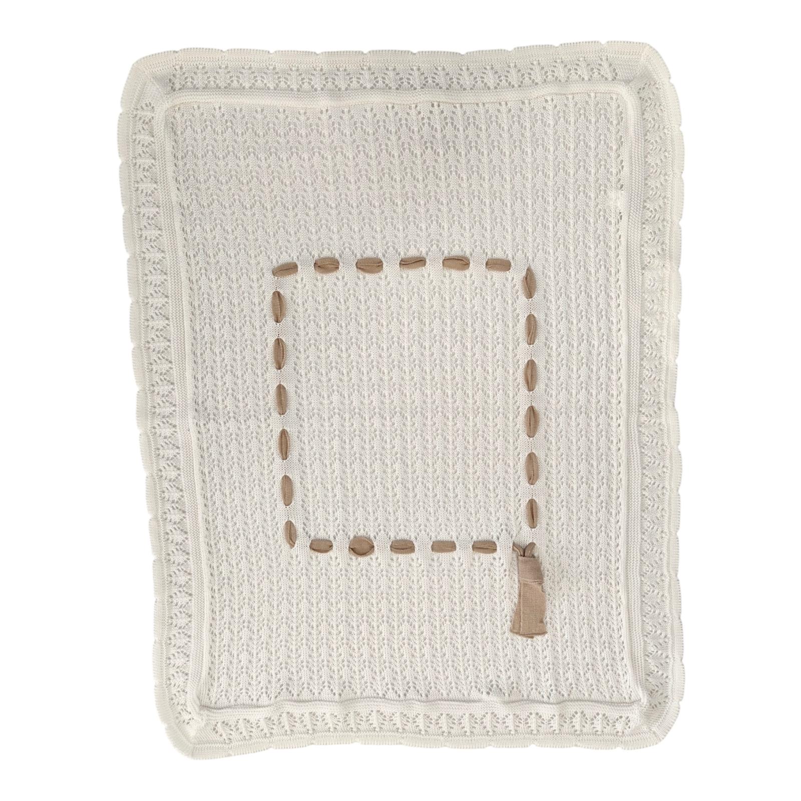 Coperta Culla Panna-corda in Filo Pappa & Latte - Neonata