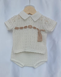 2Pz: Maglietta + Coulotte Filo Pappa & Latte - Neonata