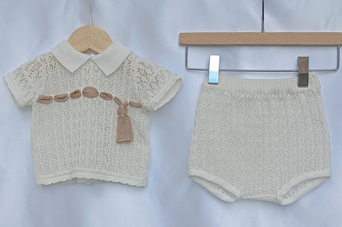 2Pz: Maglietta + Coulotte Filo Pappa & Latte - Neonata