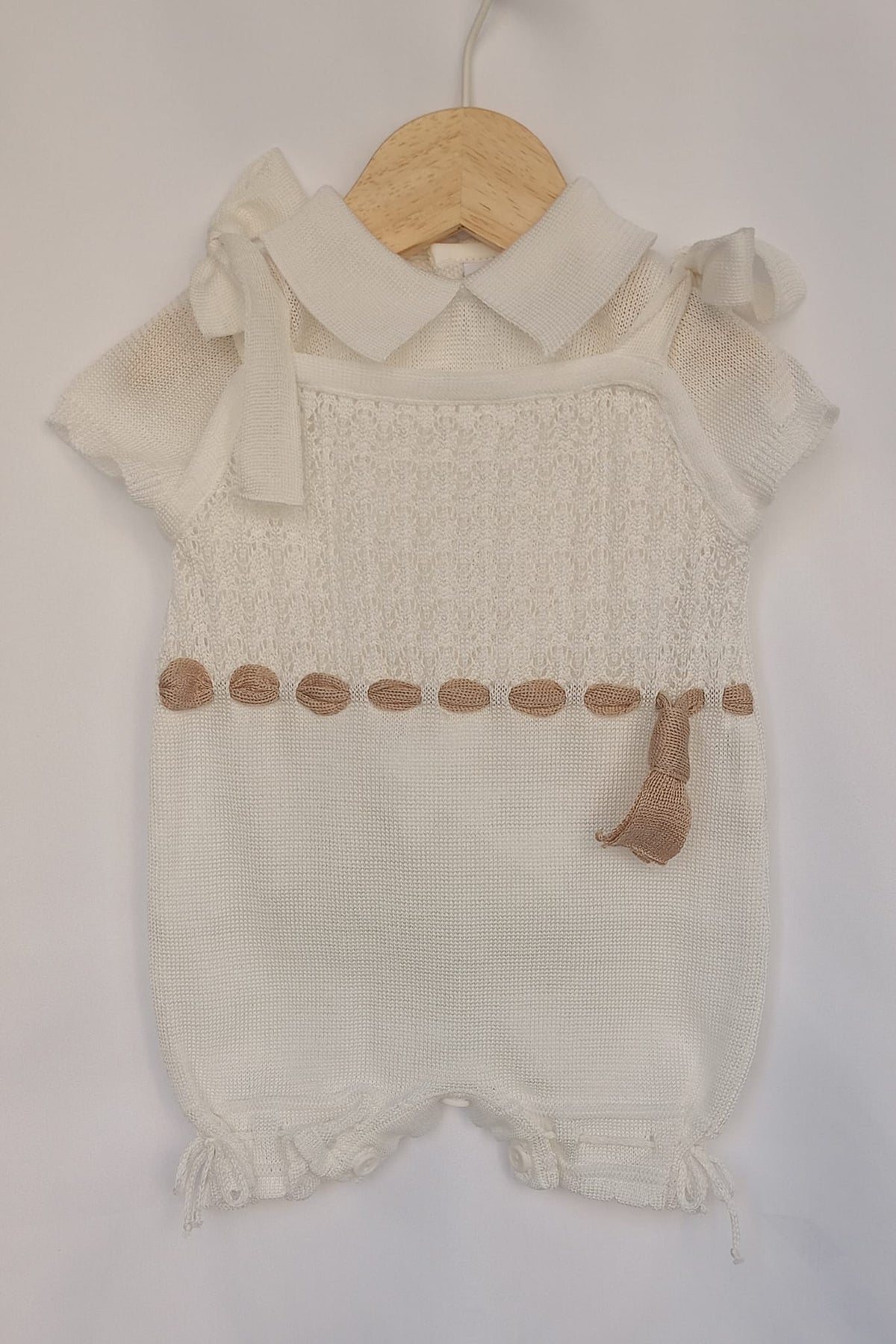 Pagliaccetto Scamiciato + T-shirt Filo Pappa & Latte - Neonata