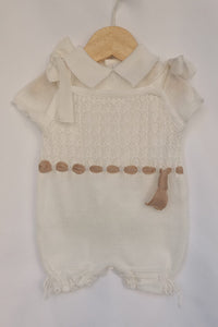 Pagliaccetto Scamiciato + T-shirt Filo Pappa & Latte - Neonata