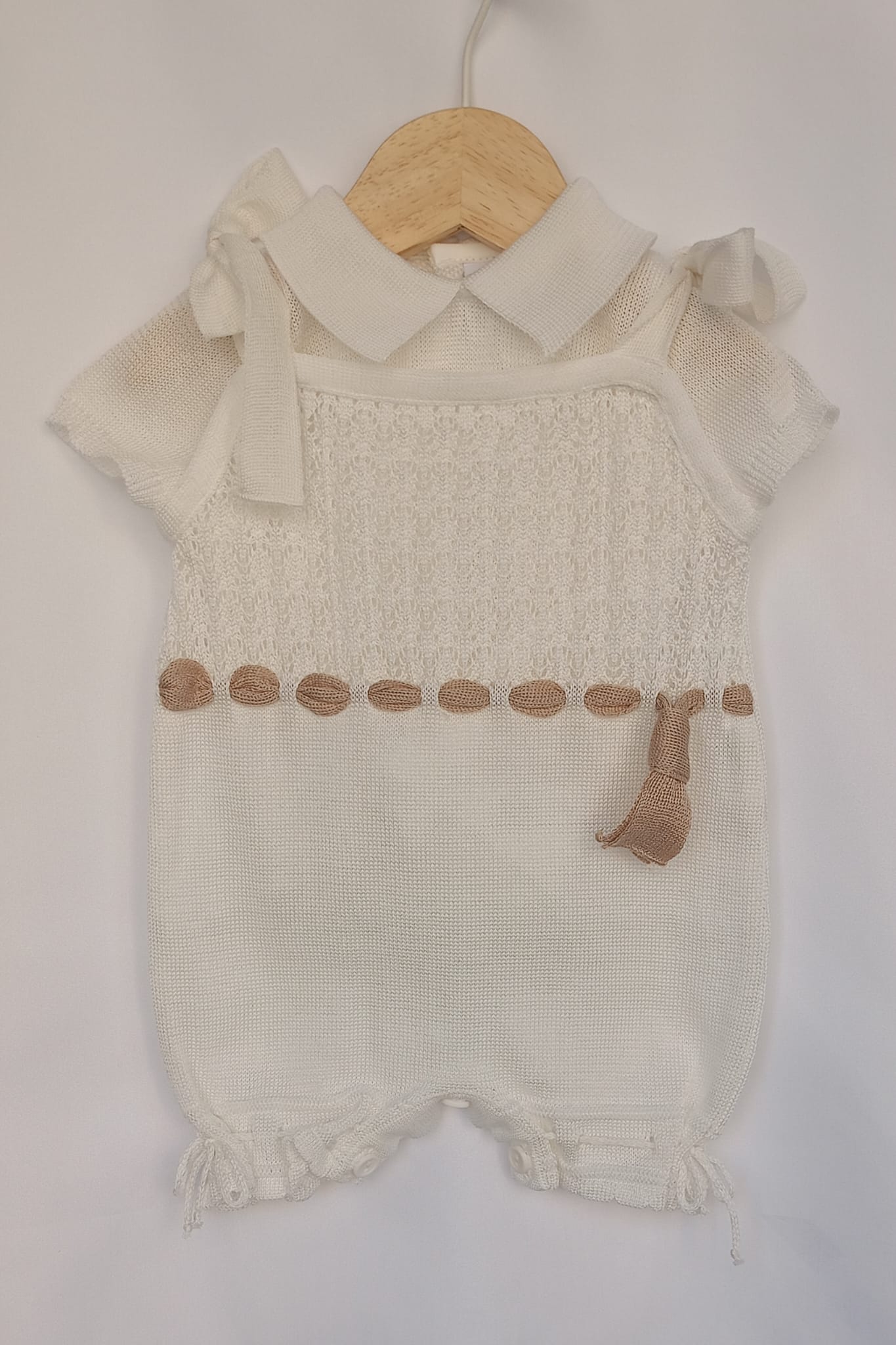 Pagliaccetto Scamiciato + T-shirt Filo Pappa & Latte - Neonata