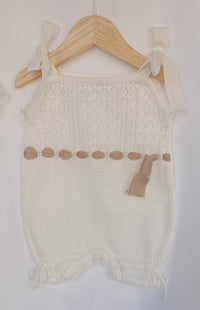 Pagliaccetto Scamiciato + T-shirt Filo Pappa & Latte - Neonata