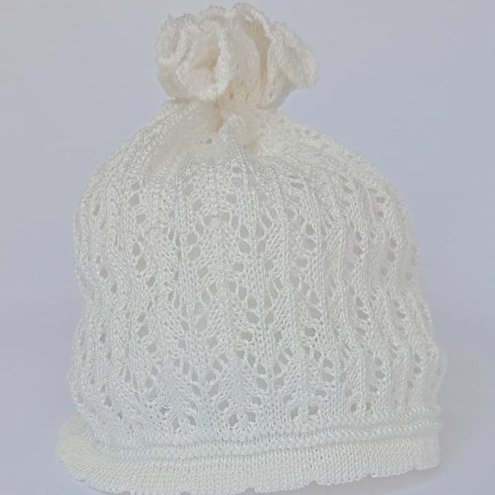 Set Cappellino + Scarpette in Filo Pappa & Latte - Neonata