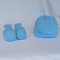 Set Cappellino + Scarpette in Filo Pappa & Latte - Neonata