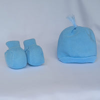 Set Cappellino + Scarpette in Filo Pappa & Latte - Neonata