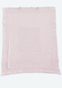 Coperta Culla Rosa Baby in Filo Pappa & Latte - Neonata