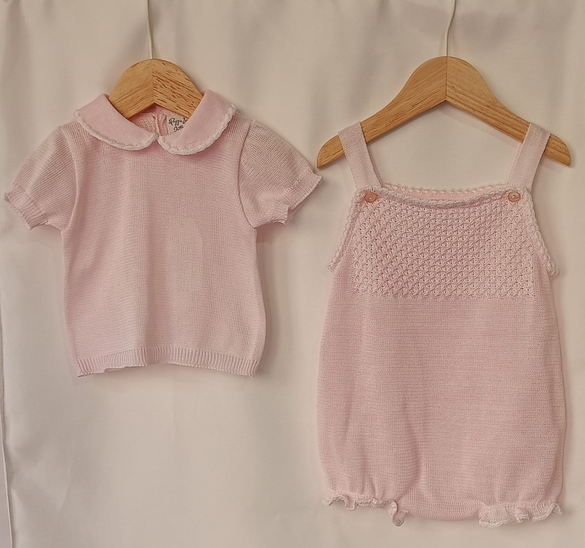 Pagliaccetto Scamiciato + T-shirt Filo Pappa & Latte - Neonata