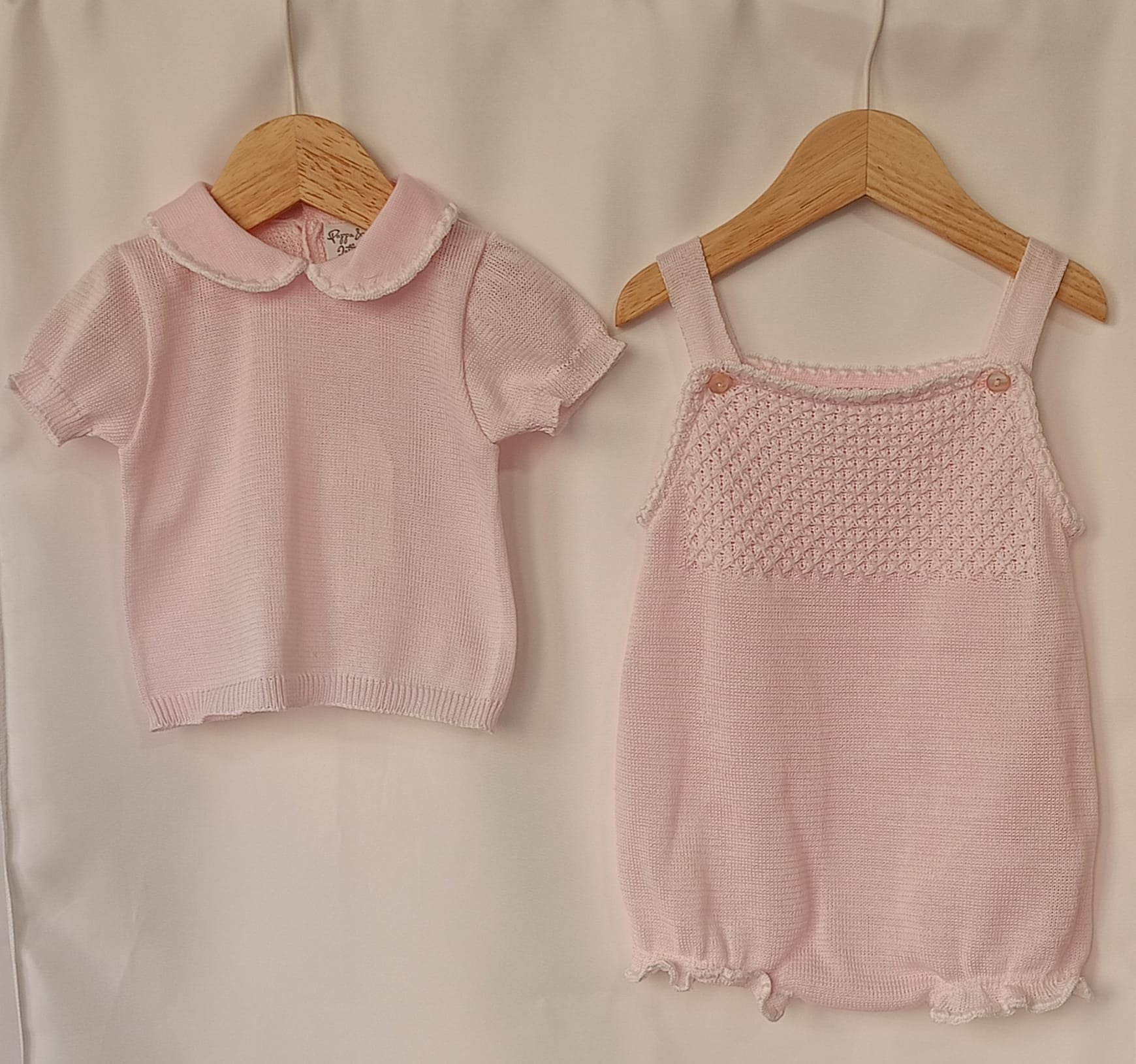Pagliaccetto Scamiciato + T-shirt Filo Pappa & Latte - Neonata