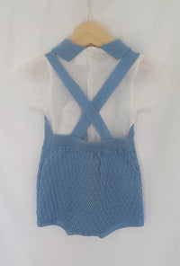 Pagliaccetto Scamiciato + T-shirt Filo Pappa & Latte - Neonato