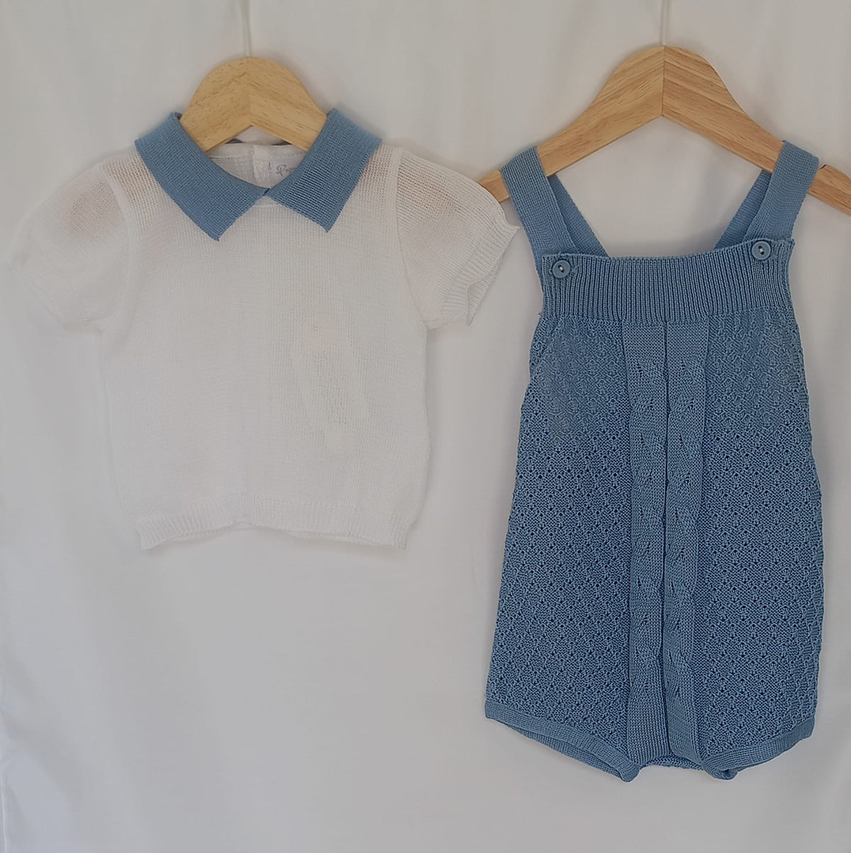 Pagliaccetto Scamiciato + T-shirt Filo Pappa & Latte - Neonato