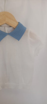 Pagliaccetto Scamiciato + T-shirt Filo Pappa & Latte - Neonato