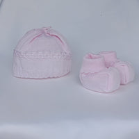 Set Cappellino + Scarpette in Filo Pappa & Latte - Neonata