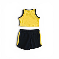Completo Sportivo Canotta Cropped e Pantaloncino Bambina-ragazza Refrigiwear