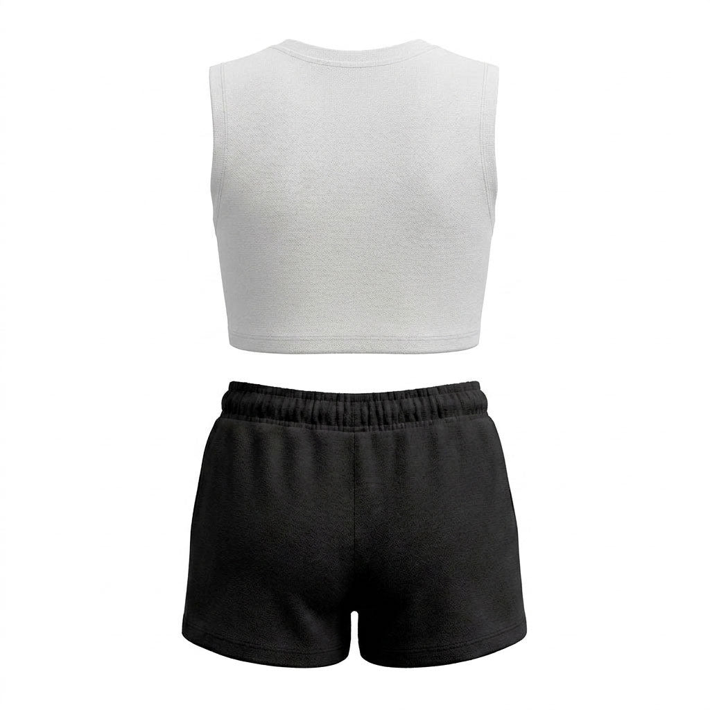 Completo T-shirt Cropped e Pantaloncino Bambina-ragazza Refrigiwear