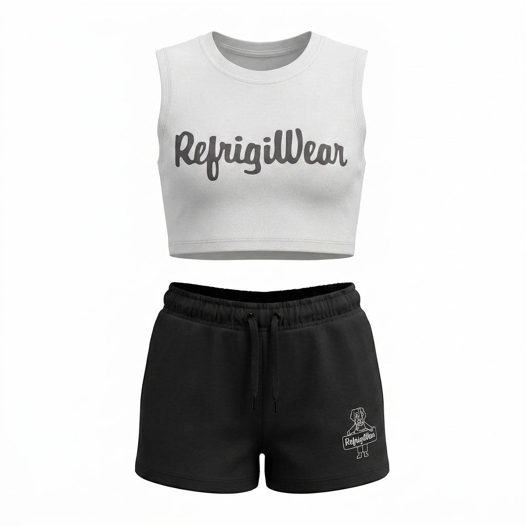 Completo T-shirt Cropped e Pantaloncino Bambina-ragazza Refrigiwear