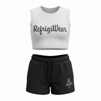 Completo T-shirt Cropped e Pantaloncino Bambina-ragazza Refrigiwear