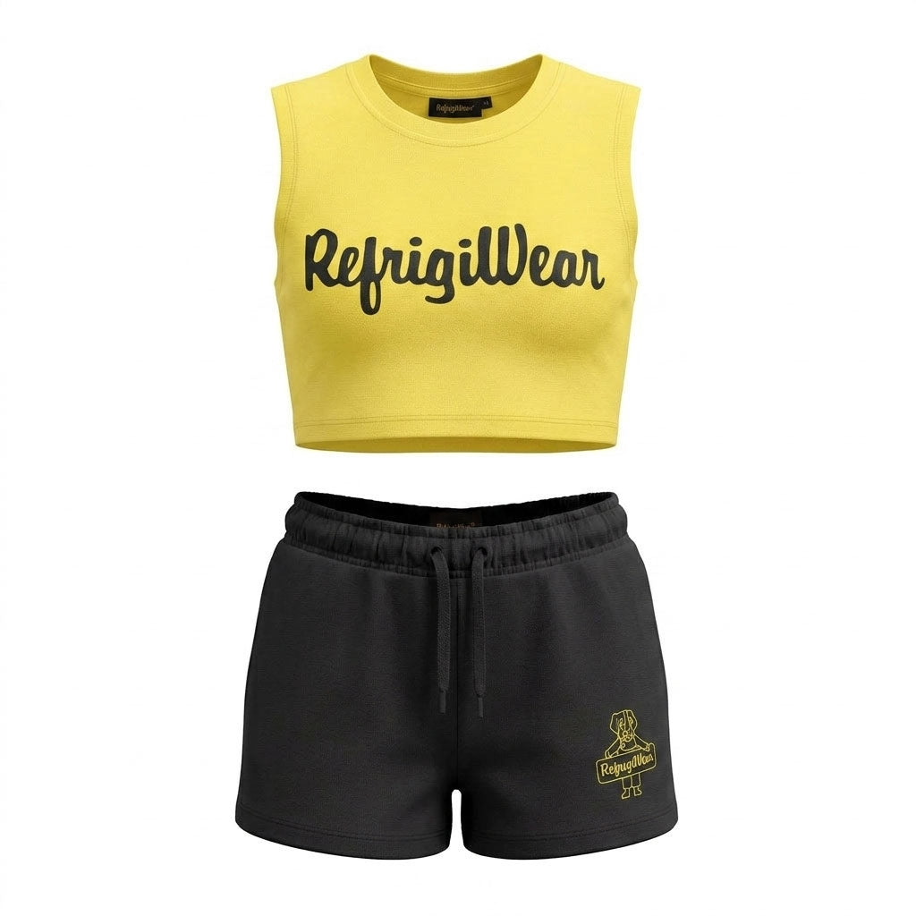 Completo T-shirt Cropped e Pantaloncino Bambina-ragazza Refrigiwear