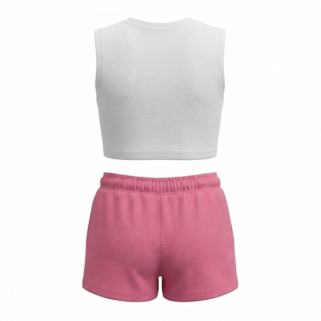 Completo T-shirt Cropped e Pantaloncino Bambina-ragazza Refrigiwear