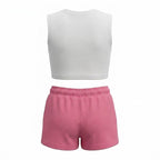 Completo T-shirt Cropped e Pantaloncino Bambina-ragazza Refrigiwear
