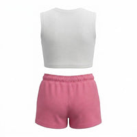 Completo T-shirt Cropped e Pantaloncino Bambina-ragazza Refrigiwear