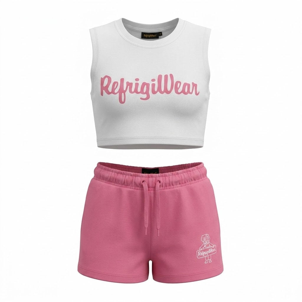 Completo T-shirt Cropped e Pantaloncino Bambina-ragazza Refrigiwear