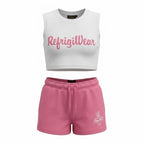 Completo T-shirt Cropped e Pantaloncino Bambina-ragazza Refrigiwear