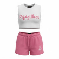 Completo T-shirt Cropped e Pantaloncino Bambina-ragazza Refrigiwear