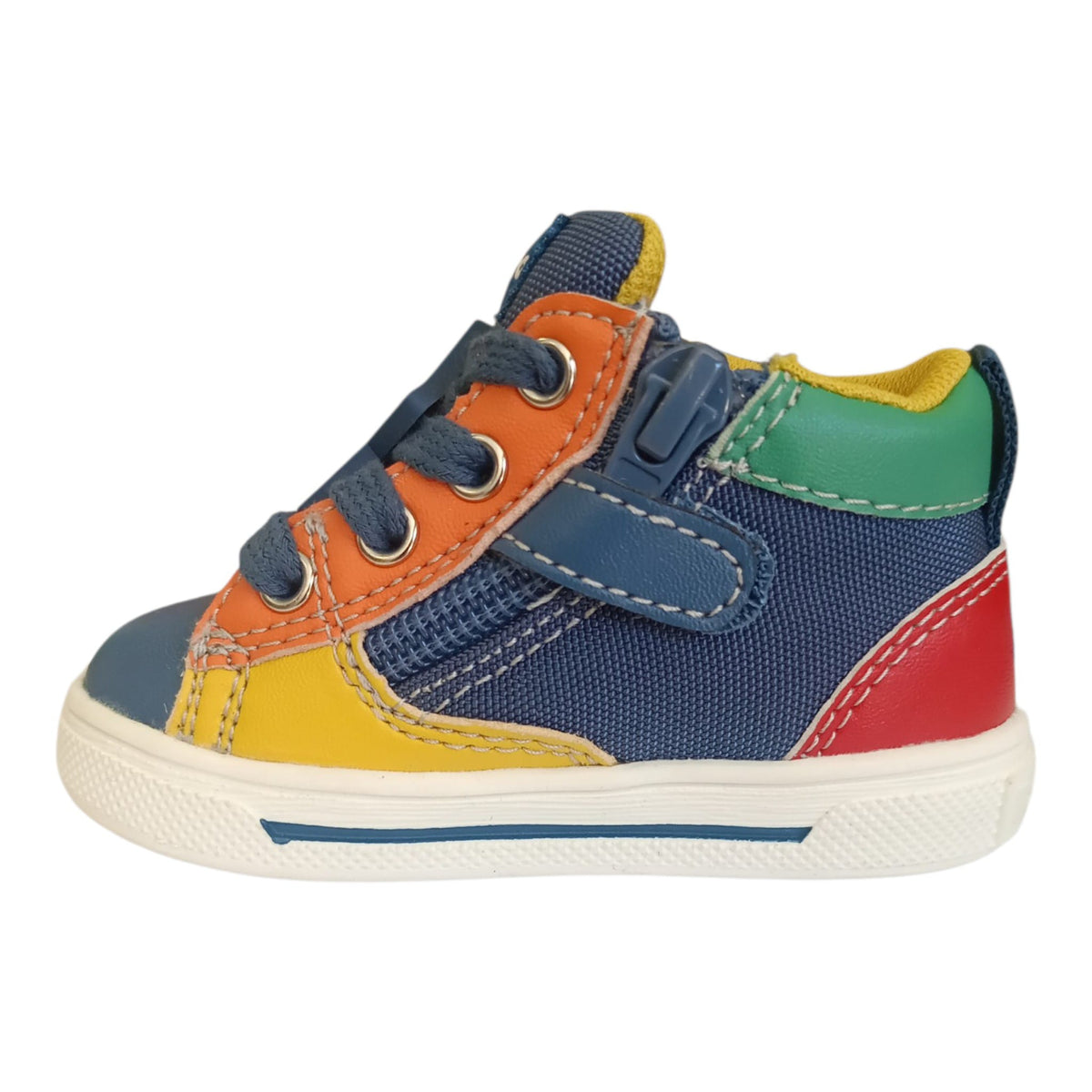 Scarpe Falcotto Shin Zip. Azzure-orange-red - Neonato