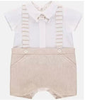 Pagliaccetto Neonato Elegante Bianco Beige Lalalu'
