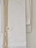 Corredo Nascita Lenzuolino Carrozzino Bianco e Beige Coordinabile Lalalu' - Neon