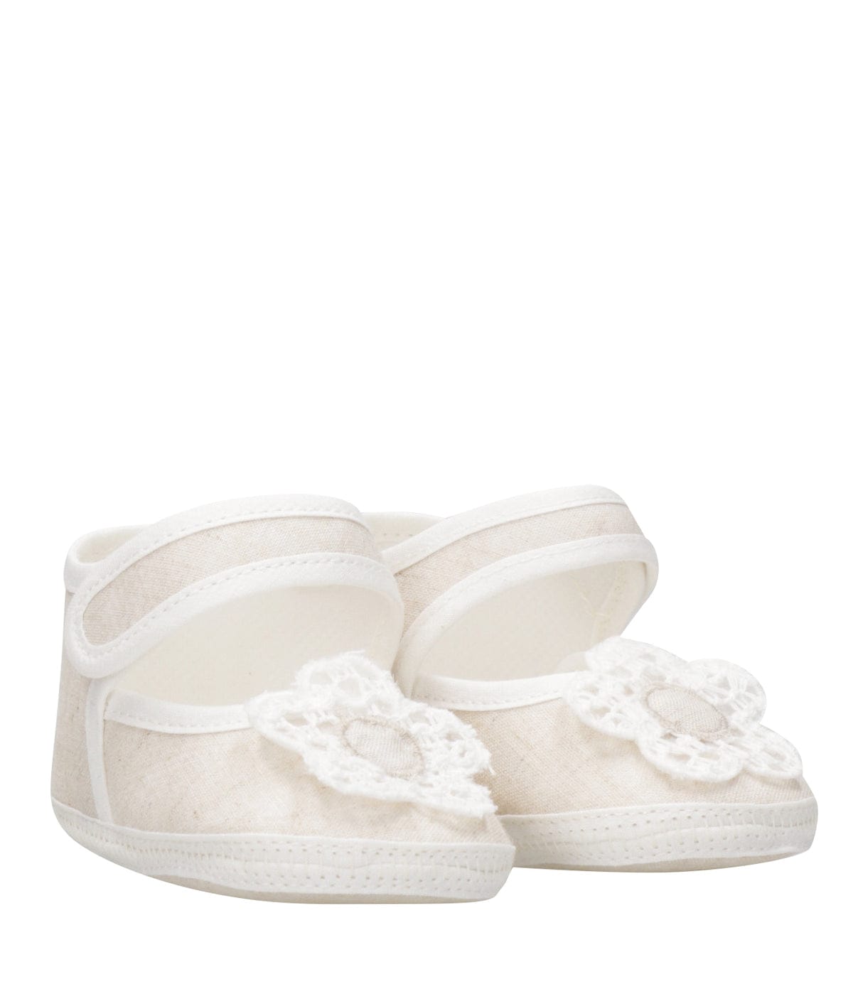 Scarpine Neonata Beigee Bianche Leggera Lalalu'