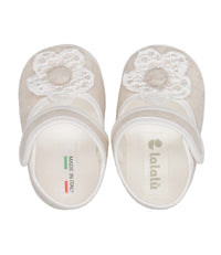Scarpine Neonata Beigee Bianche Leggera Lalalu'