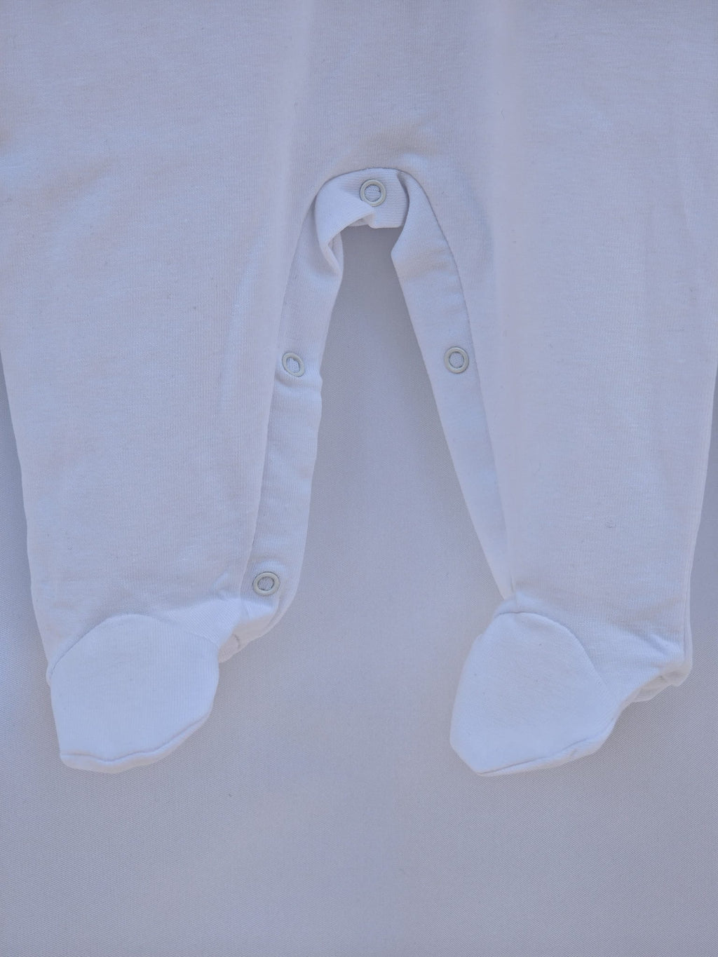 Tutina Jersey+seersucker Bianca e Beige Cotone Lalalu' - Neonato