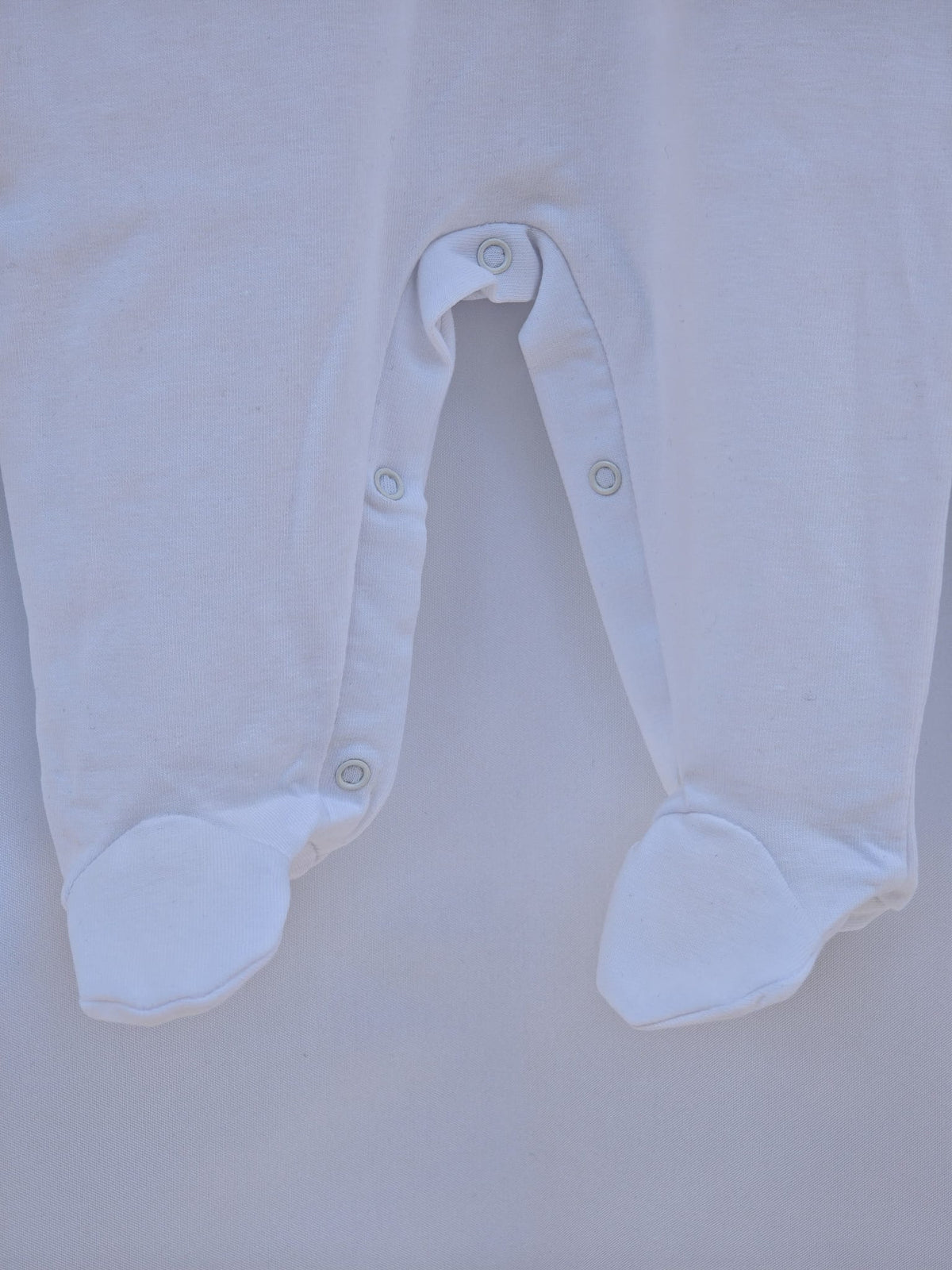Tutina Jersey+seersucker Bianca e Beige Cotone Lalalu' - Neonato
