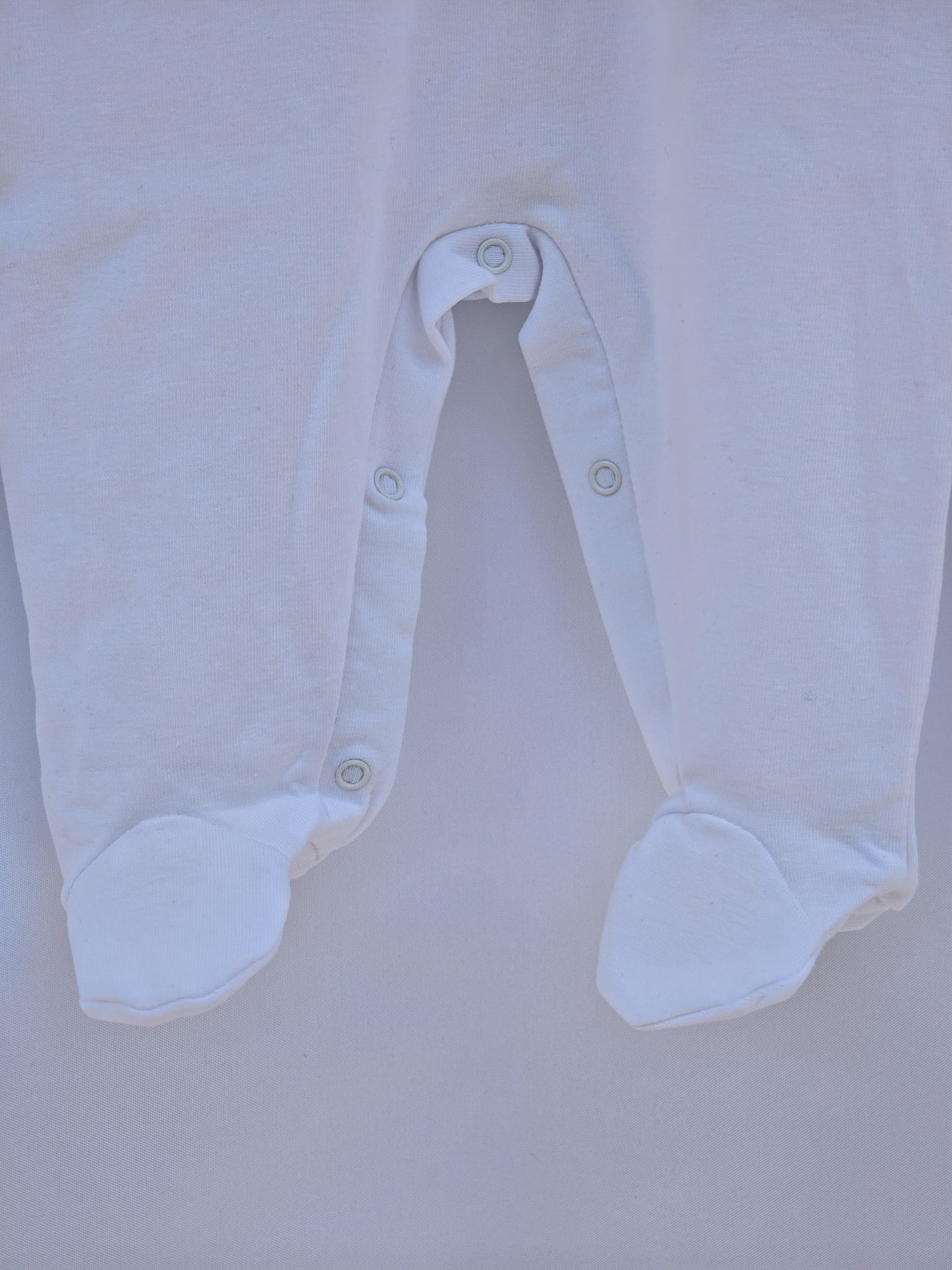Tutina Jersey+seersucker Bianca e Beige Cotone Lalalu' - Neonato